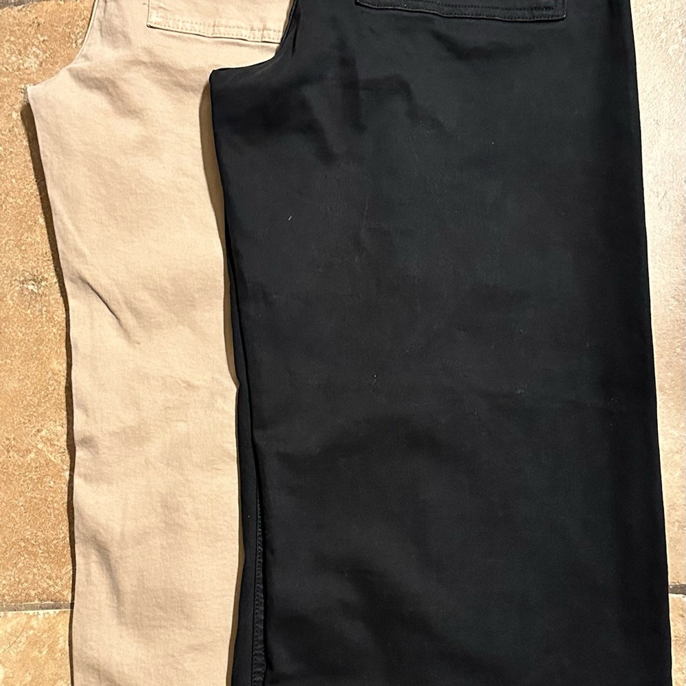 2 PAIR ZARA WIDE LEG HIGH WAIST BLACK & KHAKI ***Sold****